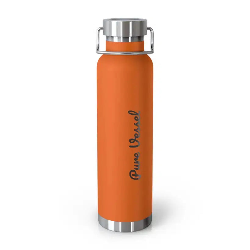 Vacuum Insulated Bottle - Pure Vessel 22oz Copper Travel Flask - Pure Vessel
